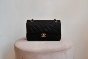 Chanel Black Leather Classic Double Flap Small