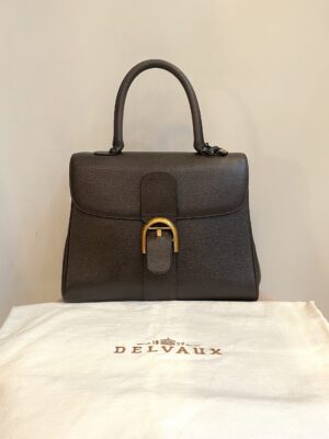 Delvaux Brown Brillant Leather MM Bag