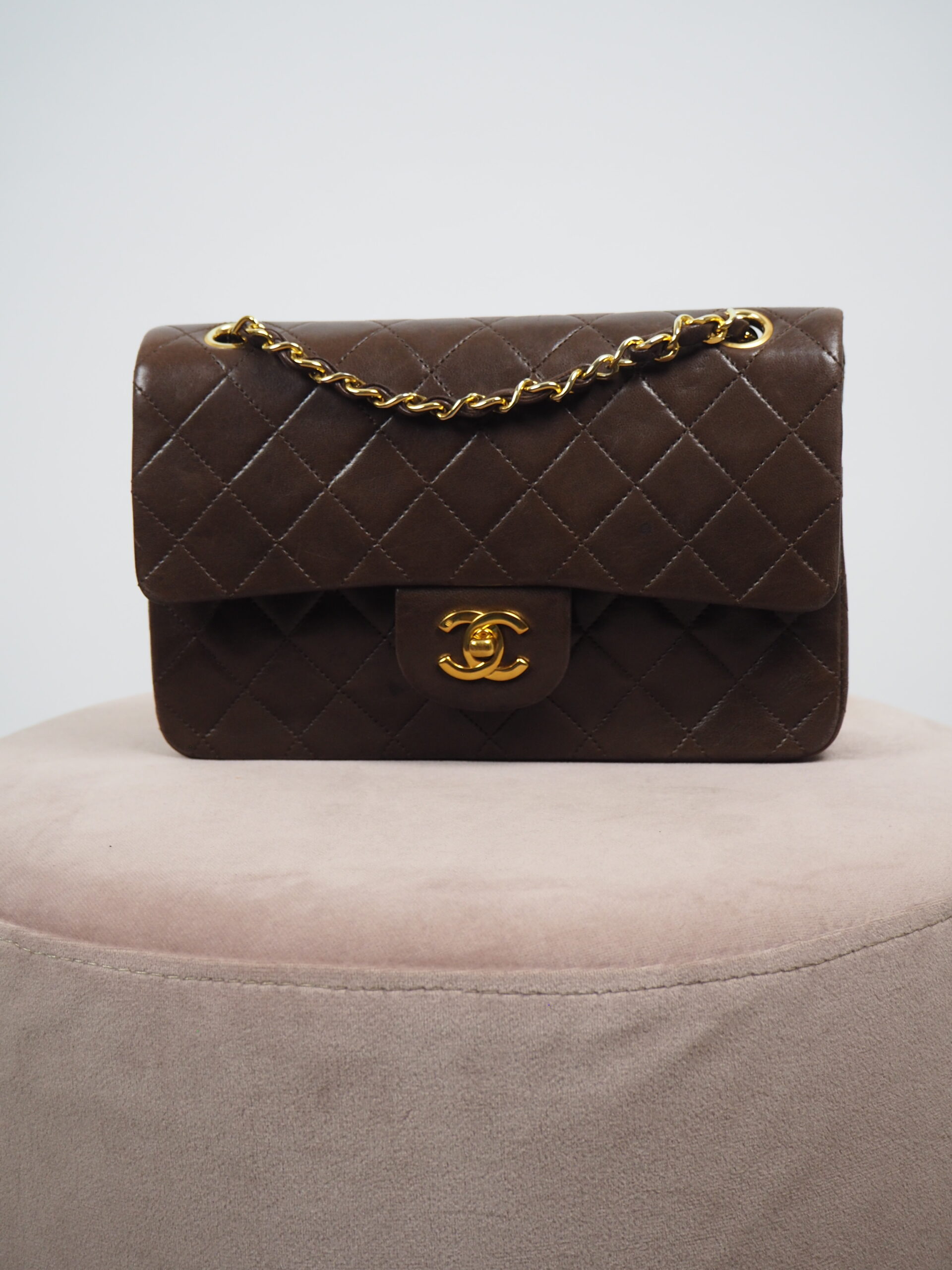 Chanel Brown Leather Classic Double Flap Bag small – Luxeparel