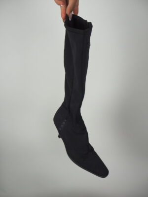 Prada Black Nylon Vintage Boots Size 35,5
