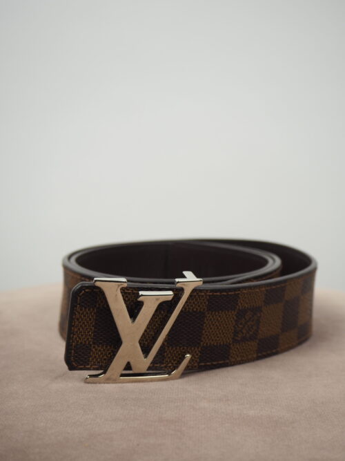 Louis Vuitton Damier Ebene Leather Belt Size 90