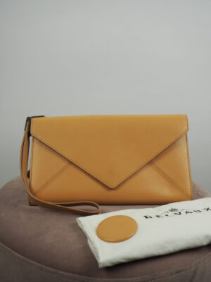 Delvaux Tan Leather Clutch