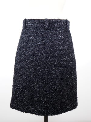 Balenciaga Black Wool Skirt Size EU 38