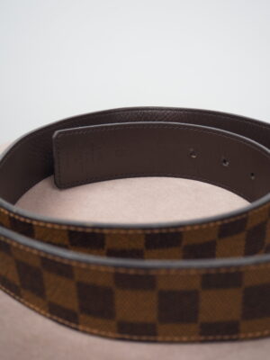 Louis Vuitton Damier Ebene Leather Belt Size 90