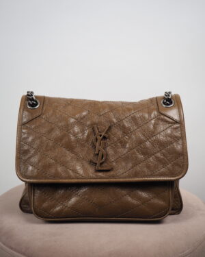 Yves Saint Laurent Camel Leather Niki Bag Medium