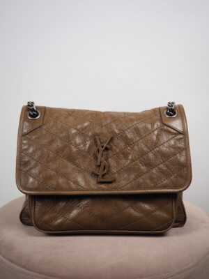Yves Saint Laurent Camel Leather Niki Bag Medium
