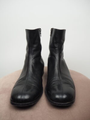 Dries Van Noten Black Leather Boots Size 39