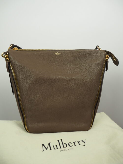 Mulberry Taupe Leather Shopper Bag