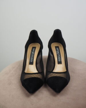 Sergio Rossi Black Mesh Heels Size 39