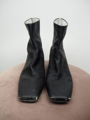 Margiela Black Leather Boots Size 38