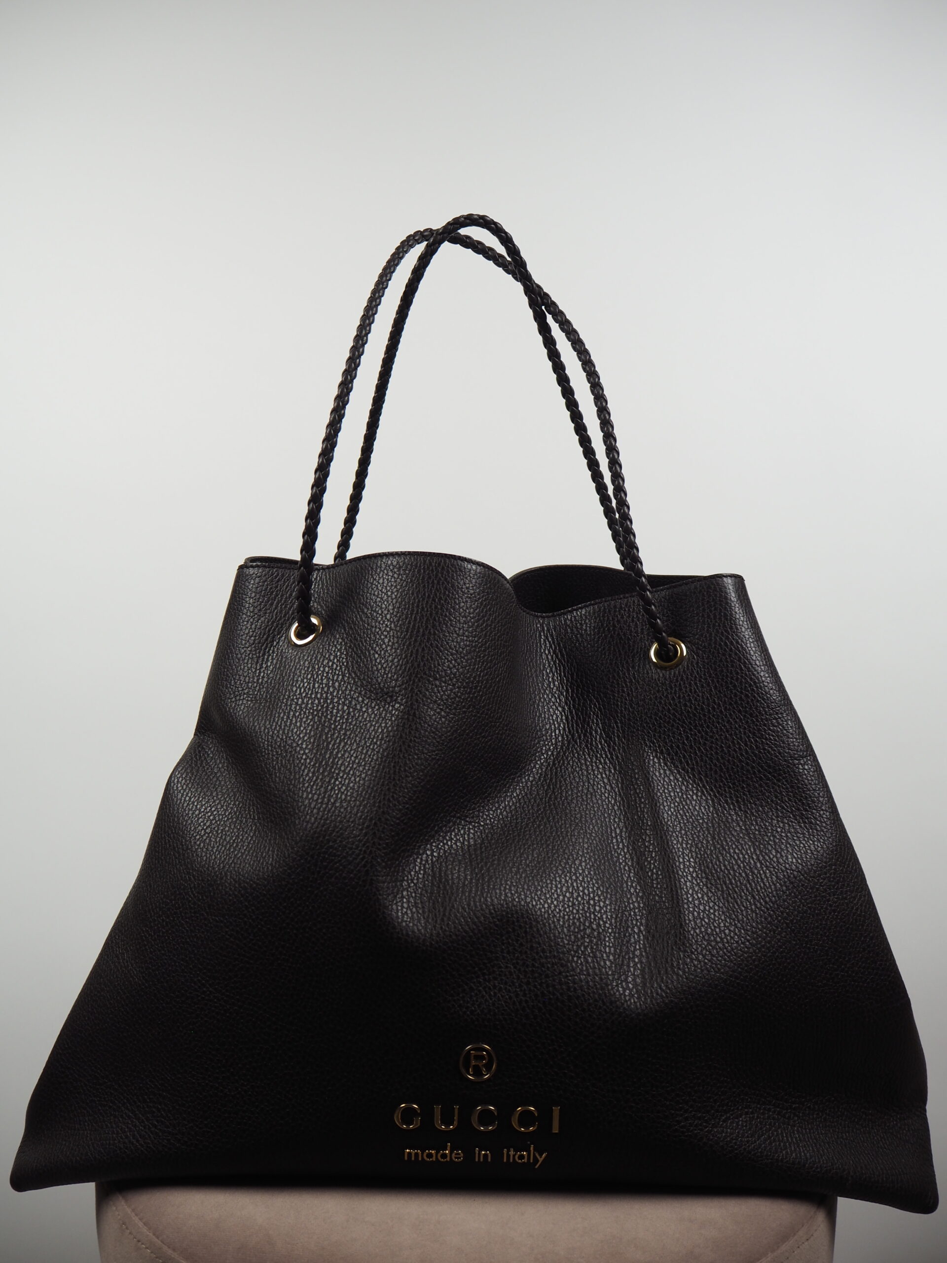 Gucci Brown Pebbled Leather Gifford Tote Large – Luxeparel