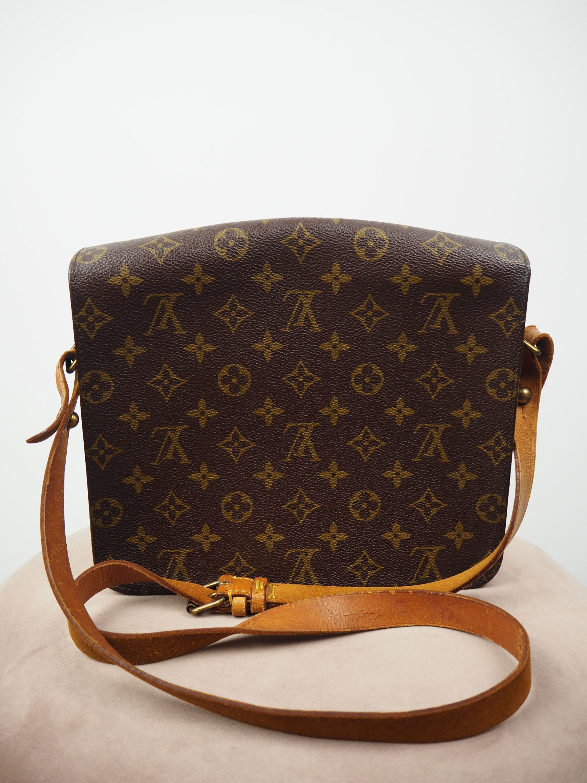 Cartouchière cloth crossbody bag Louis Vuitton Brown in Cloth