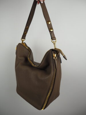 Mulberry Taupe Leather Shopper Bag