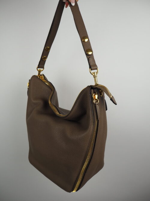 Mulberry Taupe Leather Shopper Bag - Image 2