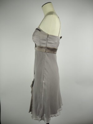 Karen Millen Grey Silk Dress Size EU 36