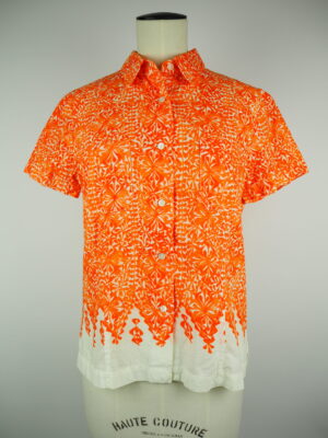 Dries Van Noten Orange Cotton Shirt Size 40
