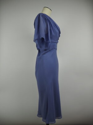 Georges Rech Blue Silk Synonyme Dress Size M