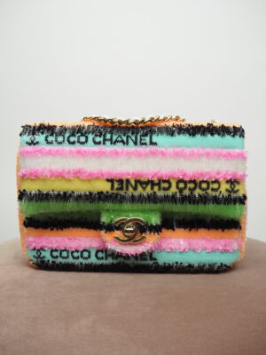 Chanel Sequin Multicolor Mini Flap Bag SS22