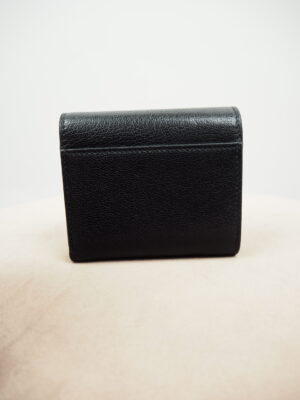 Dior Black Leather Saddle Lotus Wallet