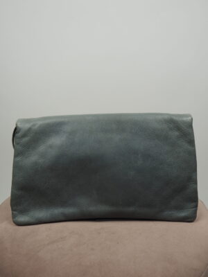 Balenciaga Blue Leather Envelope Clutch Bag