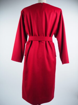 Givenchy Red Wool Vintage Dress Size 40