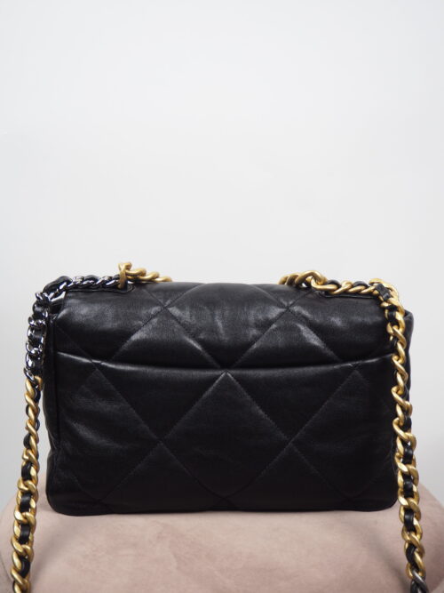 Chanel Black Leather 19 Handbag Size Large - Image 2