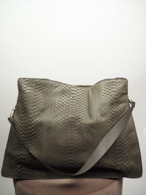 Céline Grey Python Leather Shoulder Bag