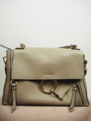 Chloé Taupe Leather Faye Day Bag Medium