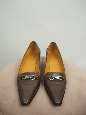 Hermès Brown Leather Heels Size 39
