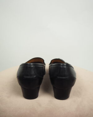 Hermès Black Leather Heels Size 39