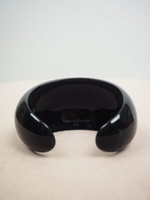 Hermès Black Resin Horn Cuff Bracelet