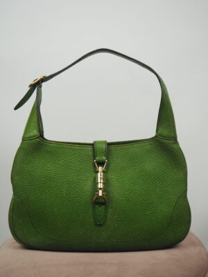 Gucci Green Leather Vintage Jackie