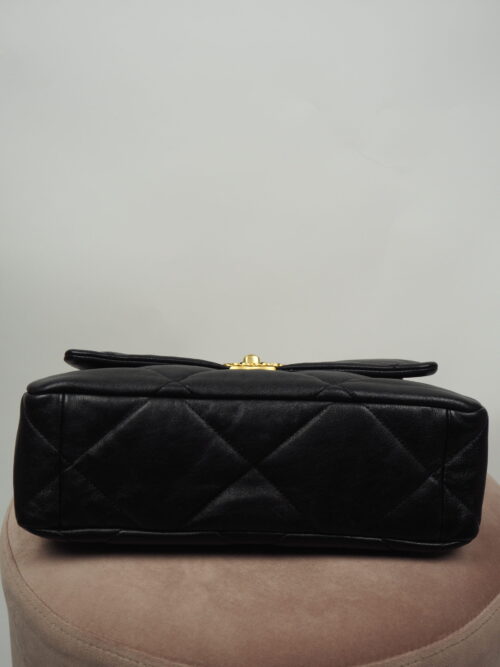 Chanel Black Leather 19 Handbag Size Large - Image 4