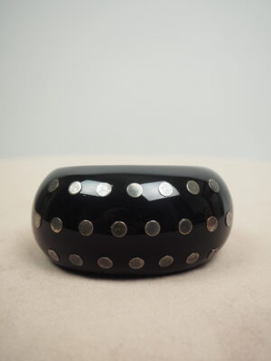 Hermès Black Resin Horn Cuff Bracelet