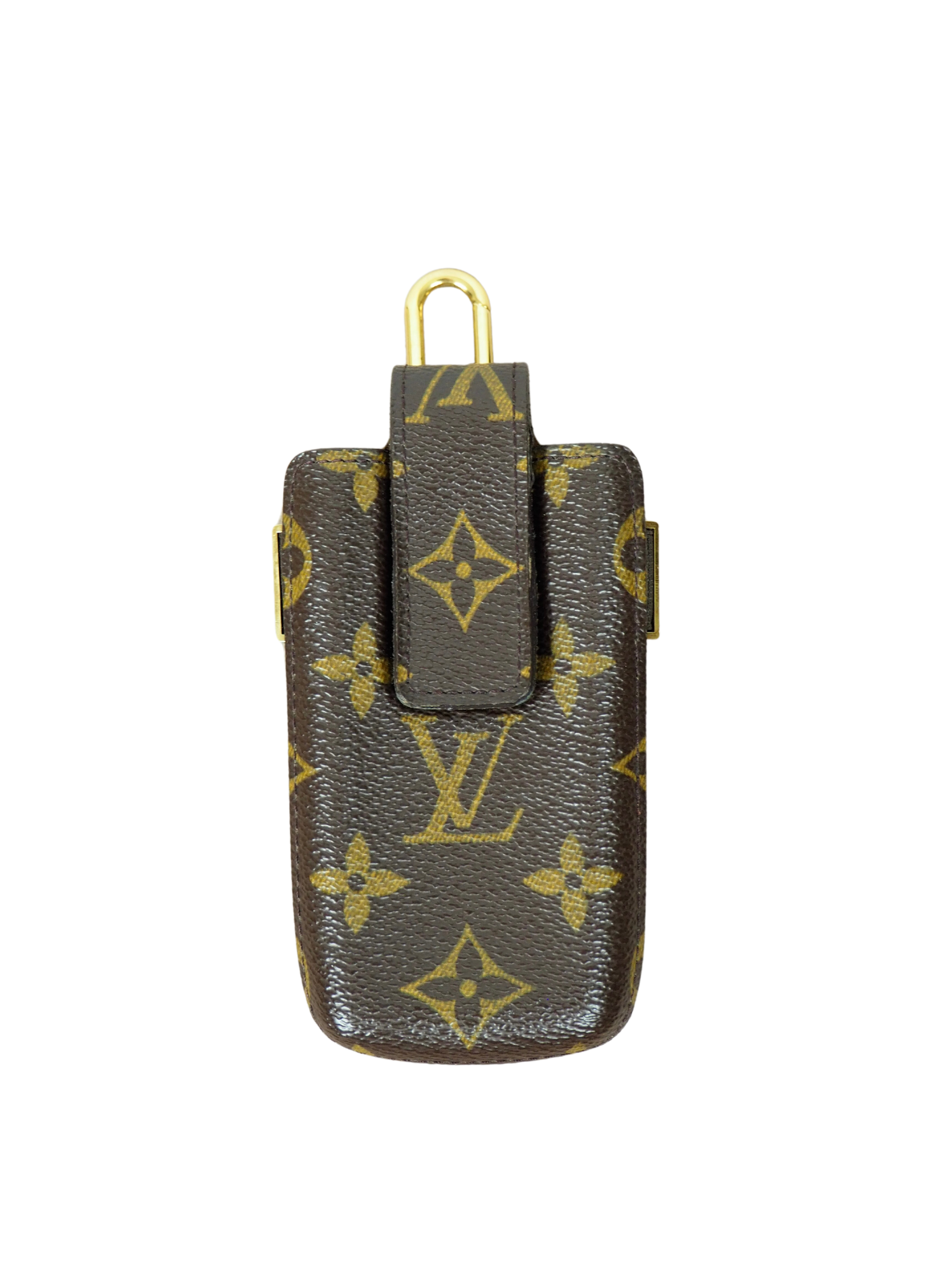 Louis Vuitton, Bags, Authentic Vintage Louis Vuitton Monogram Brown  Leather Phone Pager Case Holder