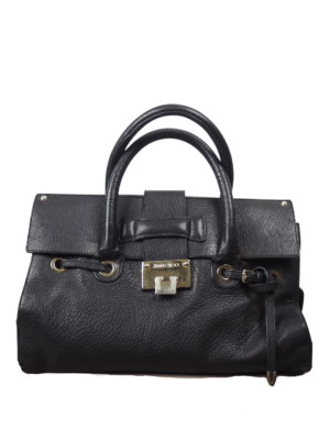 Jimmy Choo Black Leather Rosalie Bag