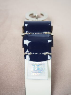 Dolce & Gabbana Blue Patent Leather Belt Size 80