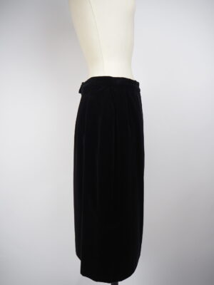 Chanel Black Velvet Skirt Size FR 44