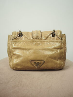 Prada Tan Leather Crossbody Bag