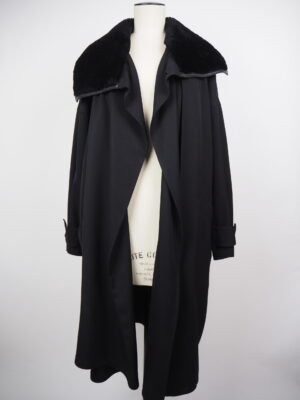 Versace Black Wool Coat Size Medium