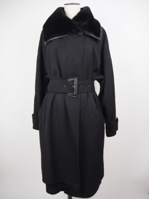 Versace Black Wool Coat Size Medium