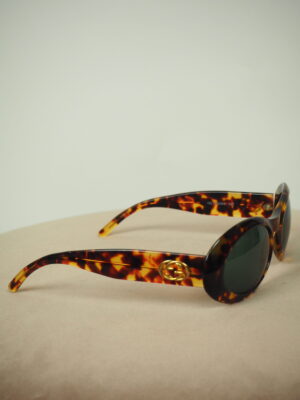 Gucci Tortoise Vintage Oval Sunglasses