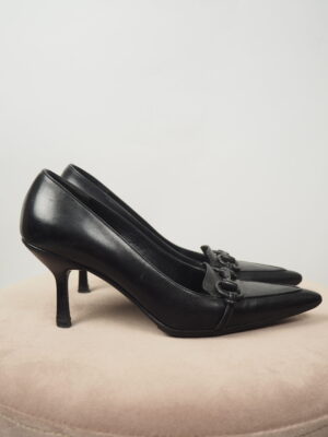 Gucci Black Leather Heels Size EU 36,5