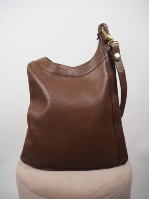 Delvaux Brown Leather Jongleur Crossbody Bag