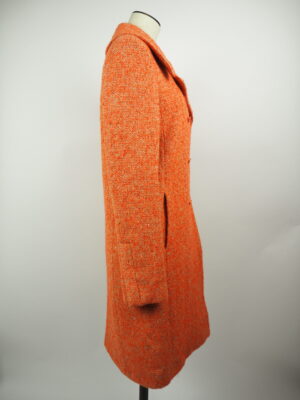 Balenciaga Orange Wool Coat Size EU 36