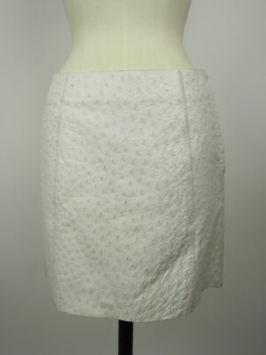 Prada White Leather Skirt Size IT 40