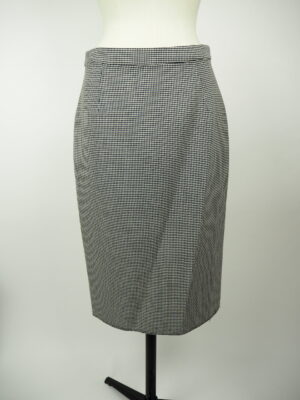 Lanvin Pied De Poule Wool Skirt Size EU 38