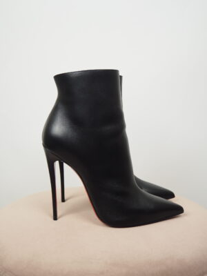 Louboutin Black Leather Boots Size EU 40,5