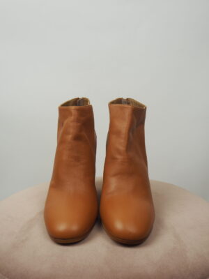 Hermès Cognac Leather Boots Size EU 38,5