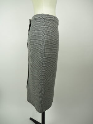 Lanvin Pied De Poule Wool Skirt Size EU 38